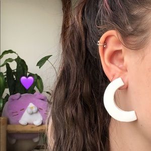 Polymer Clay handmade Hoop Earring